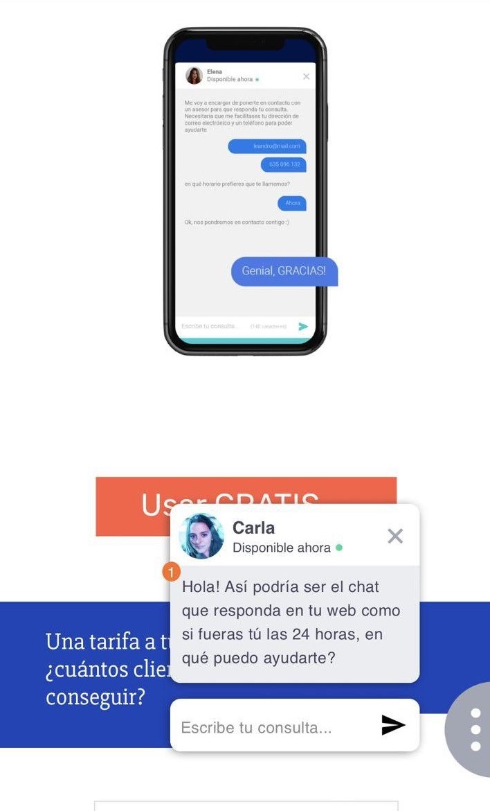 Ejemplo de conversación con el ChatBot