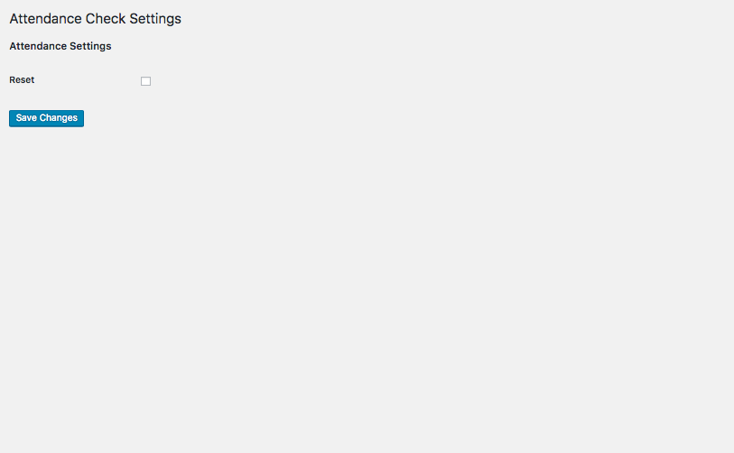 Settings > Attendance Check