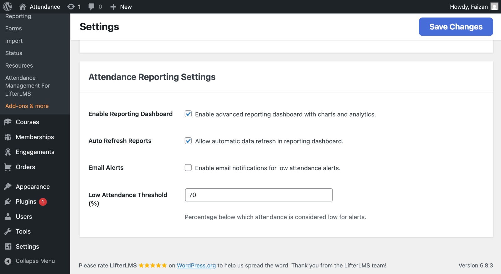 Delete attendance data on uninstall