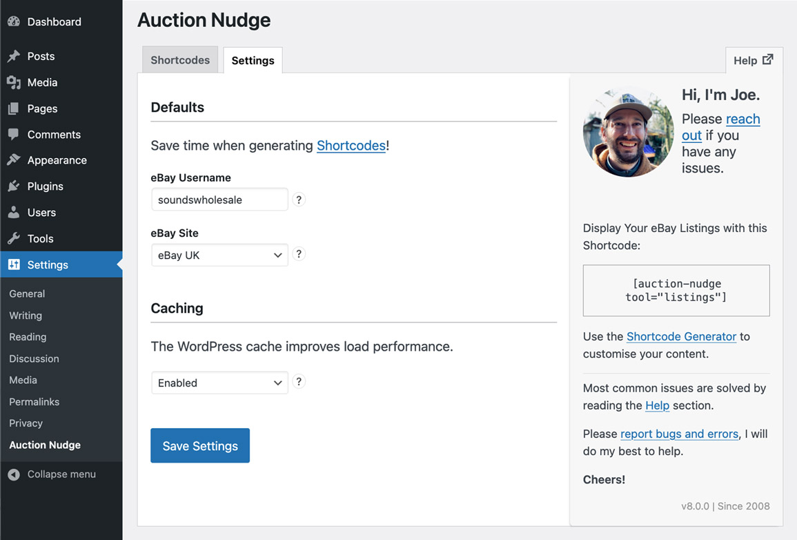 A default eBay username saves time!