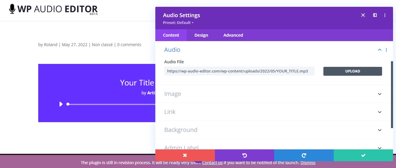Frontend mini audio recorder / uploader