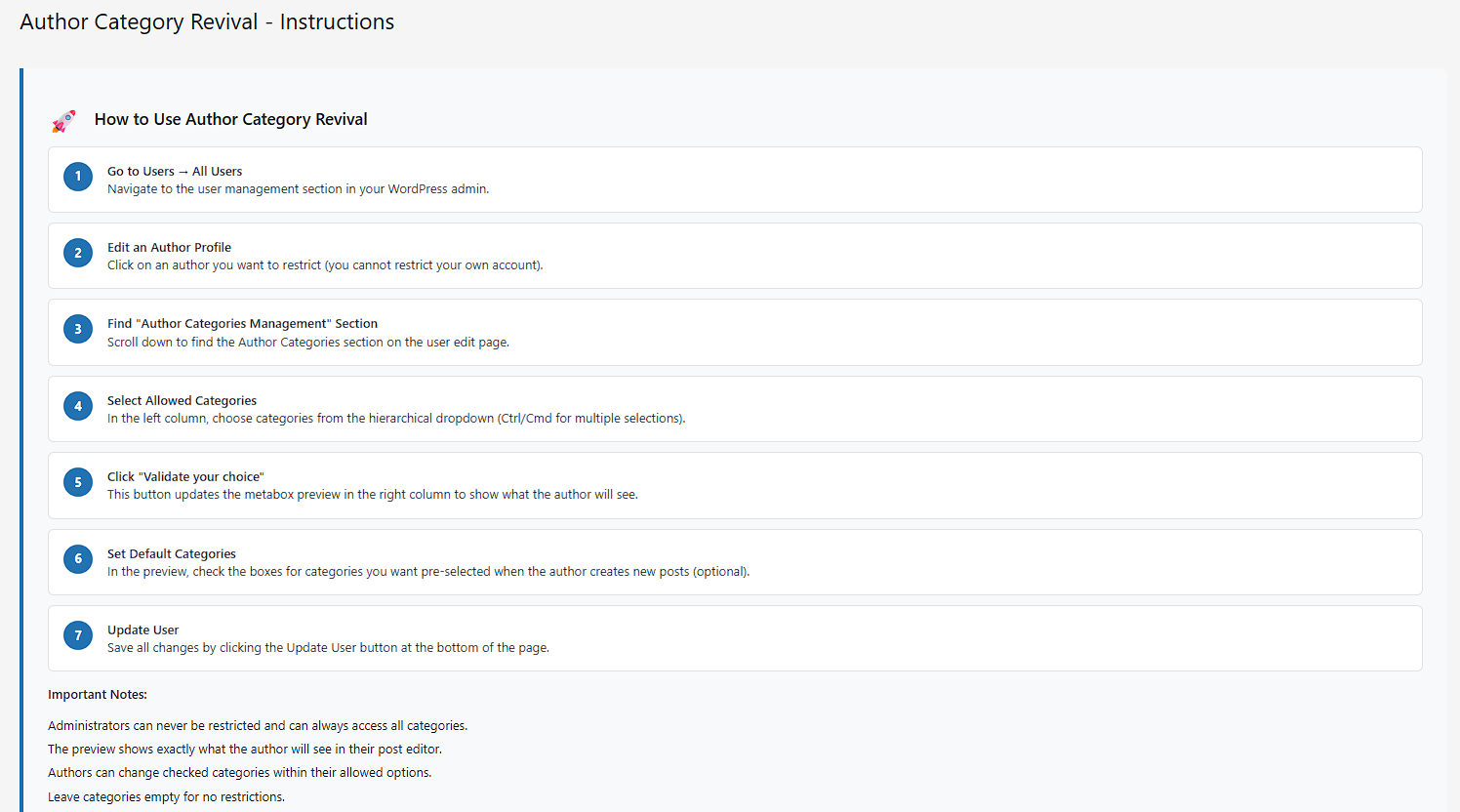 Hierarchical category display with indentation