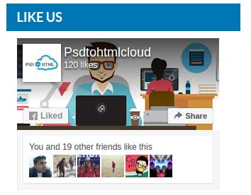 Author Facebook Page Widget - Frontent Preview