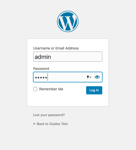 Log-in step 1: Provide your password