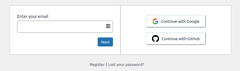 Enable your users to login with their email for any domain.