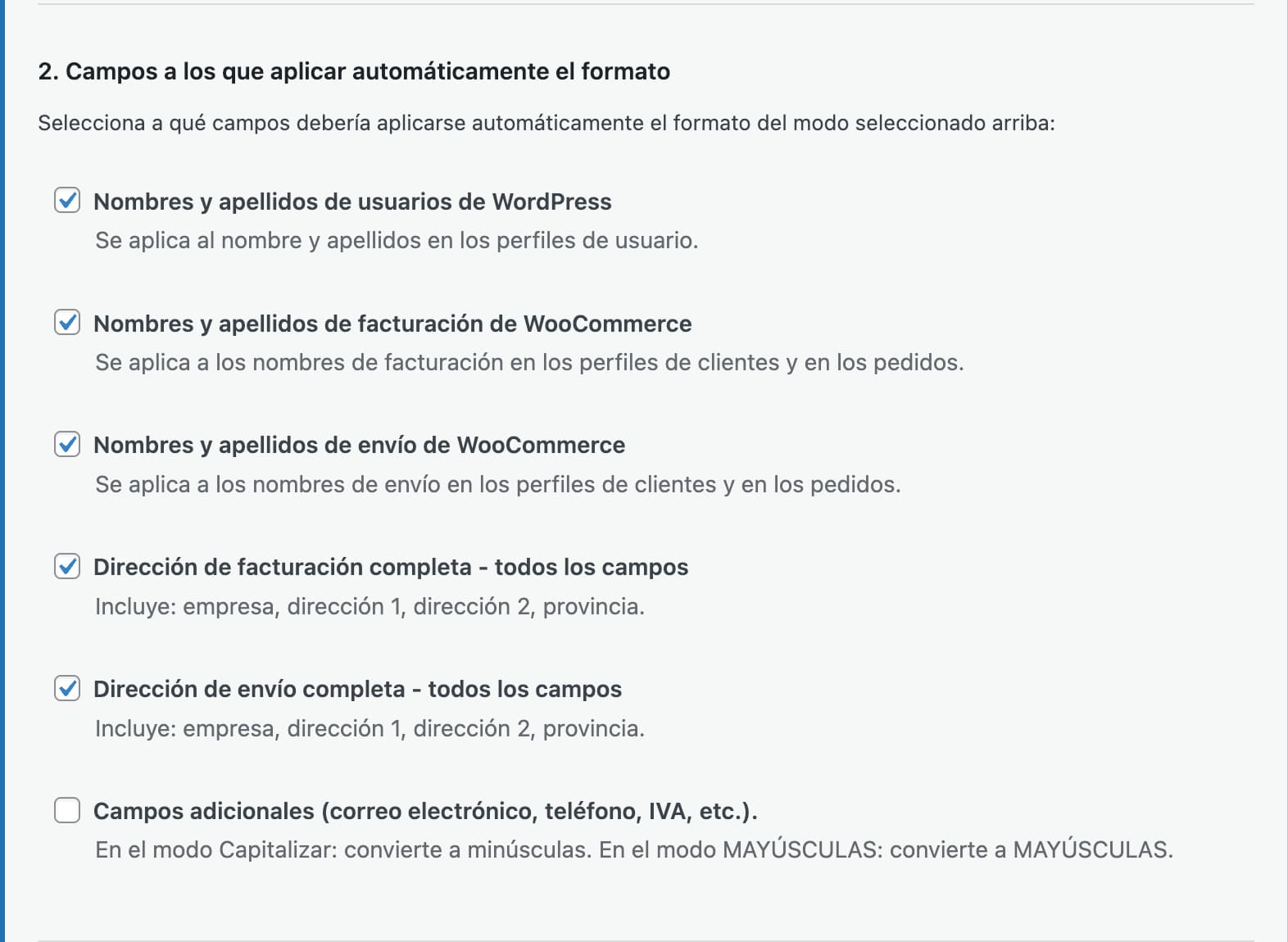 Bulk conversion mode selection (Capitalize, UPPERCASE, lowercase)