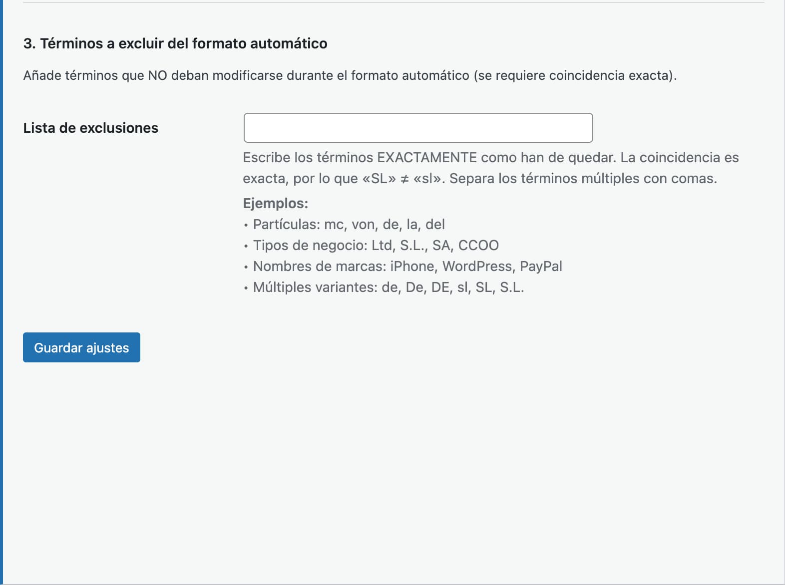 Independent exclusions for bulk conversion
