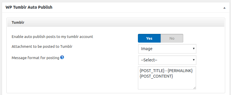 Publishing options while creating a post.