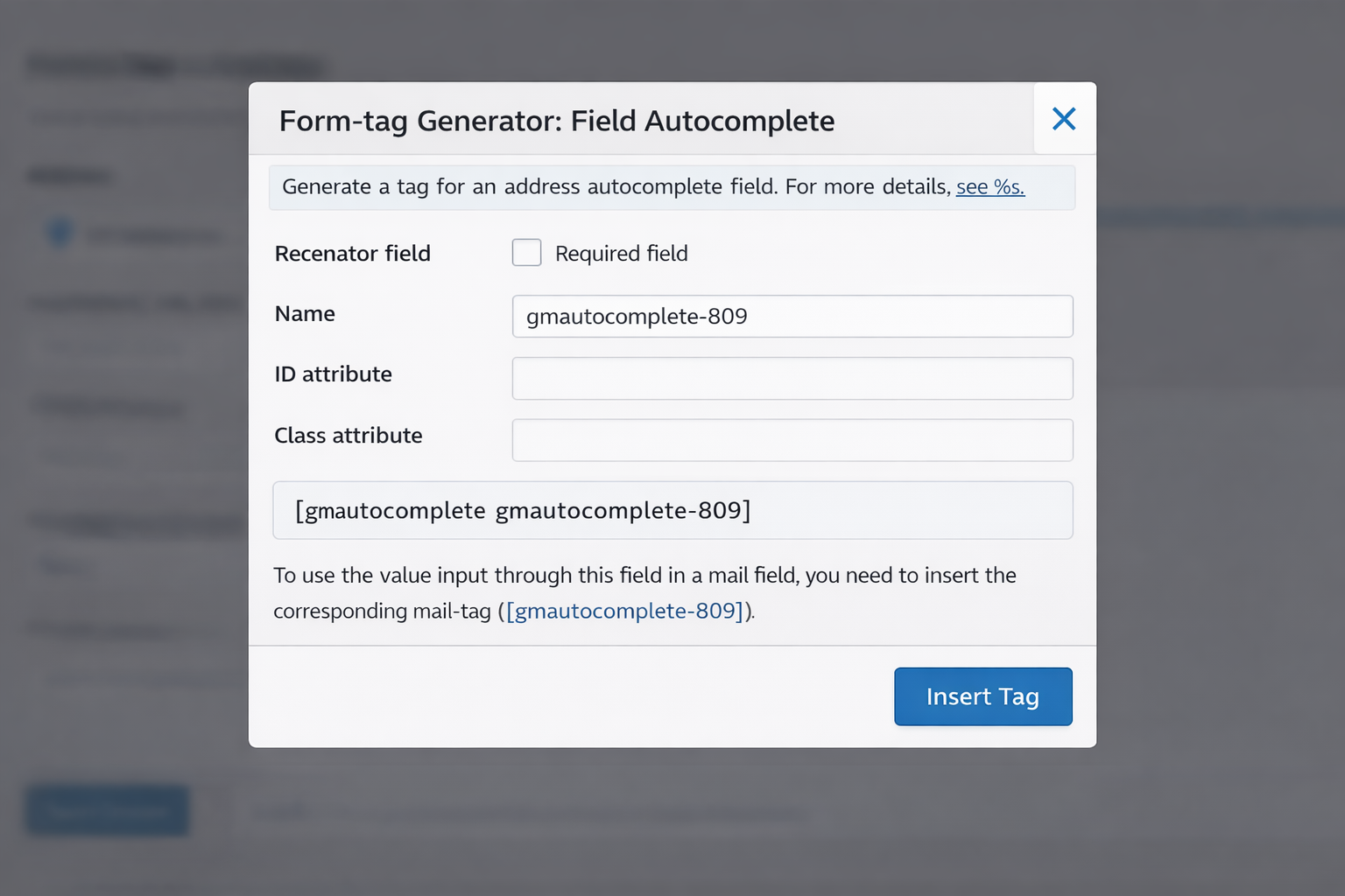 **Google API Key Settings Page** — Simple settings screen to connect your Google Places API key.
