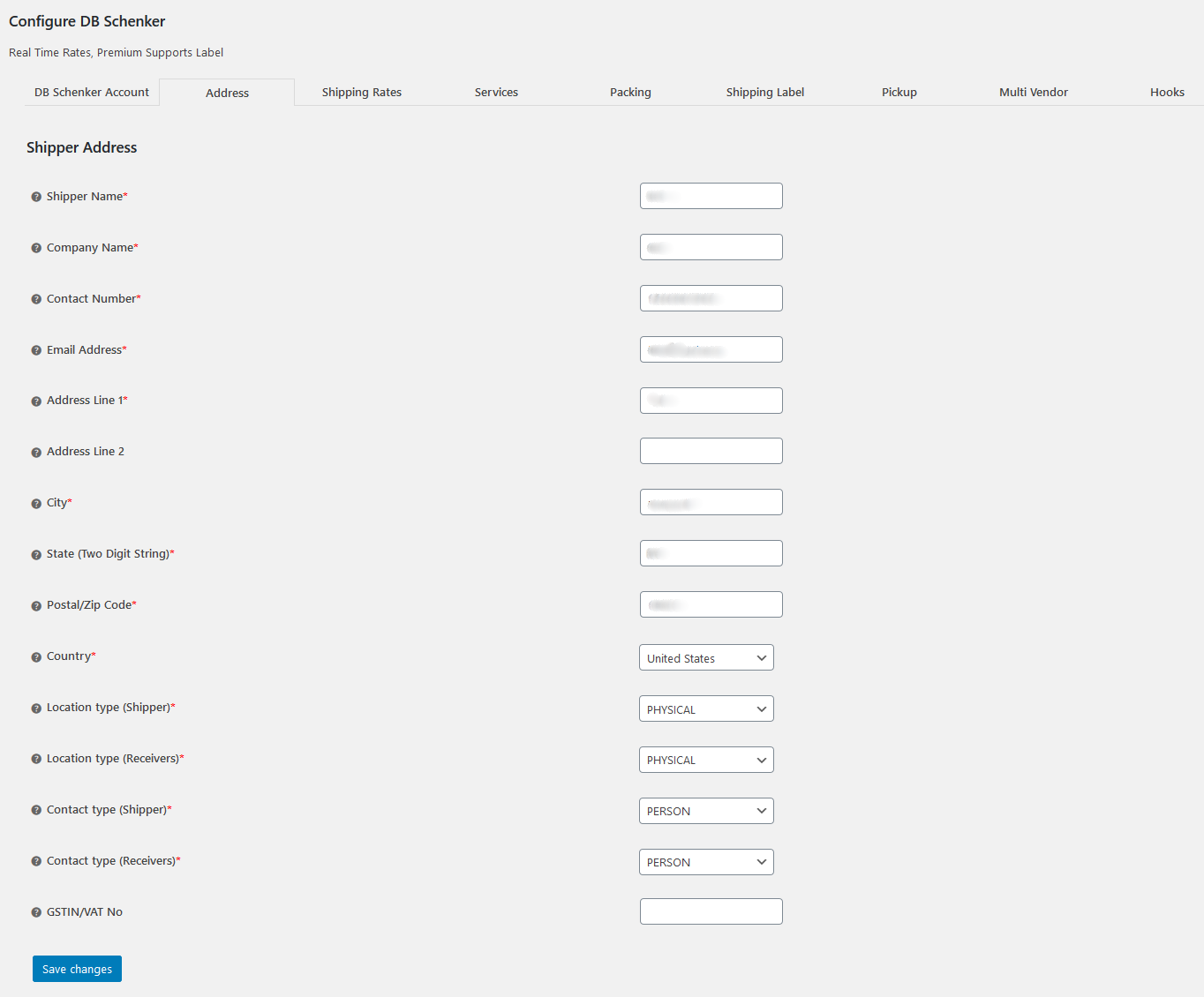 Configuration - Packing algorithm Settings.