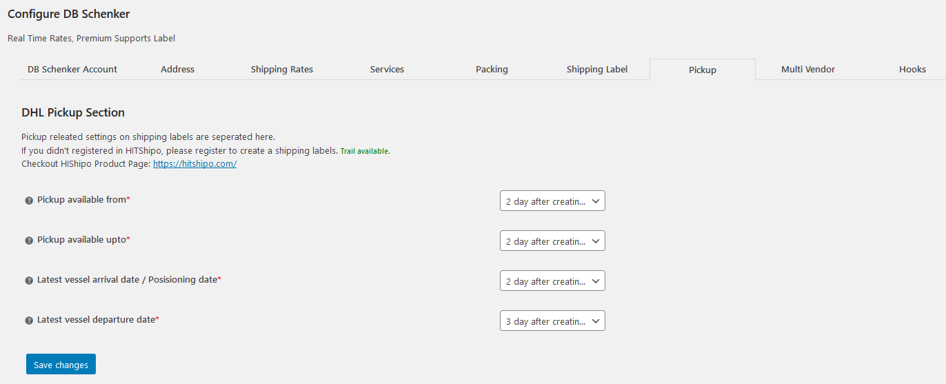 Output - Edit Order Page (label) Shipping Section.