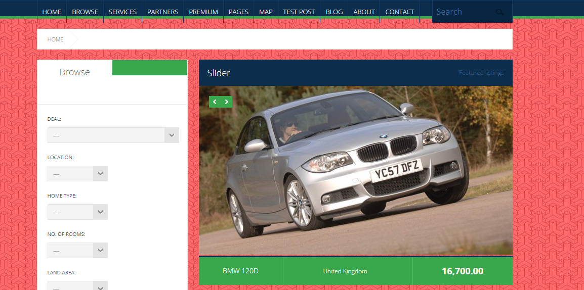 Evening time website look like this