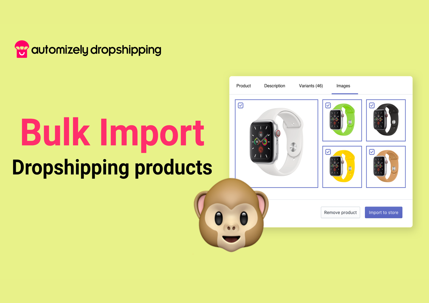 Import dropshipping products to your WooCommerce store in bulk and go live in minutes.