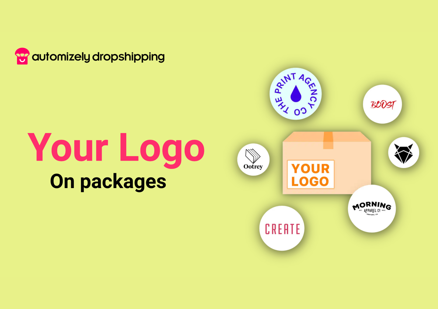 Build your brand image with your logos on order packages.