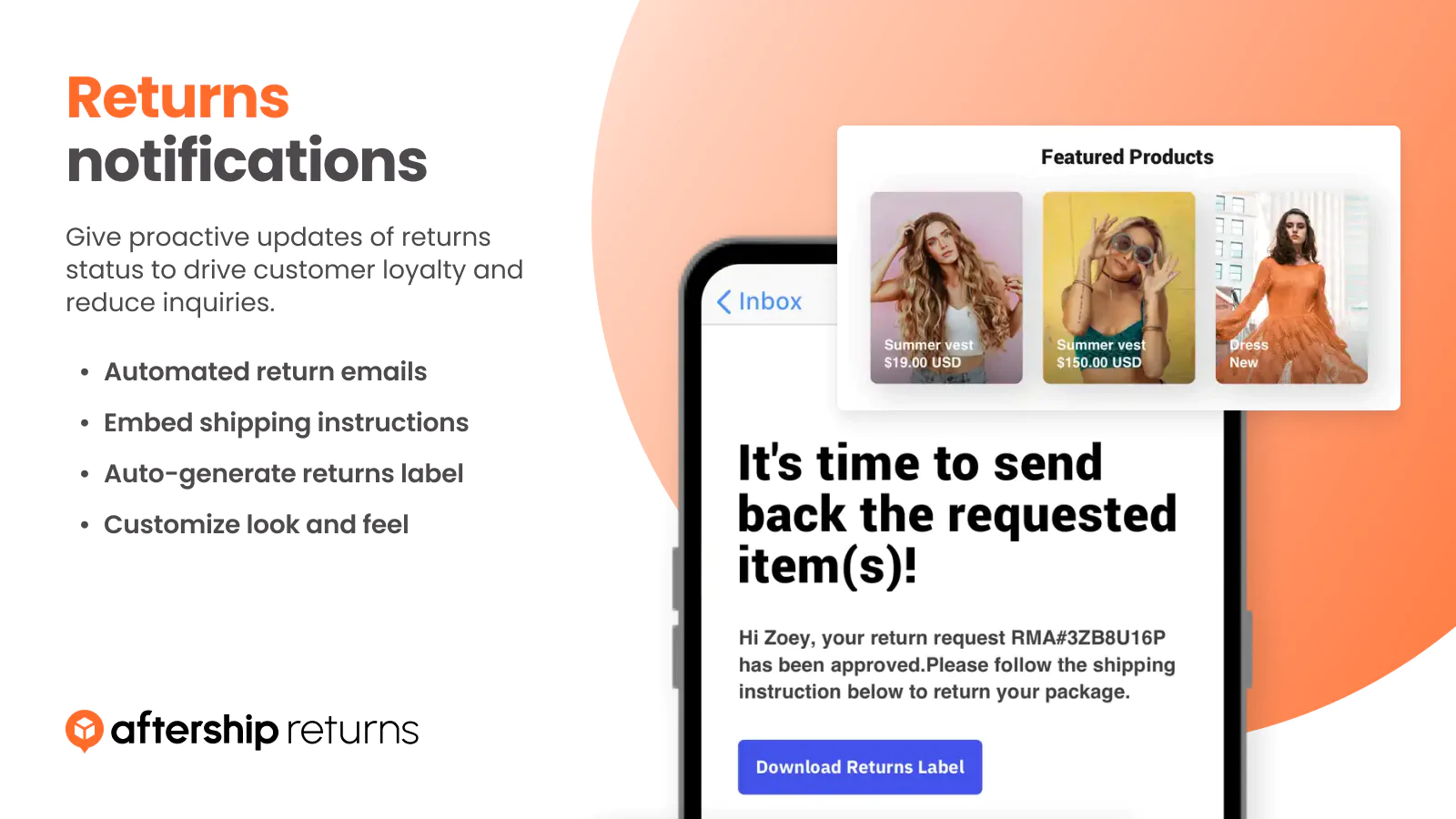 Returns notifications