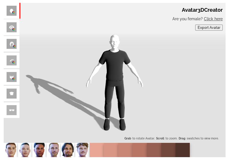 Avatar 3D Creator Tool online