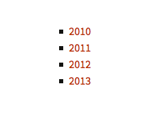 This screenshot is of the unordered list the above shortcode will generate.