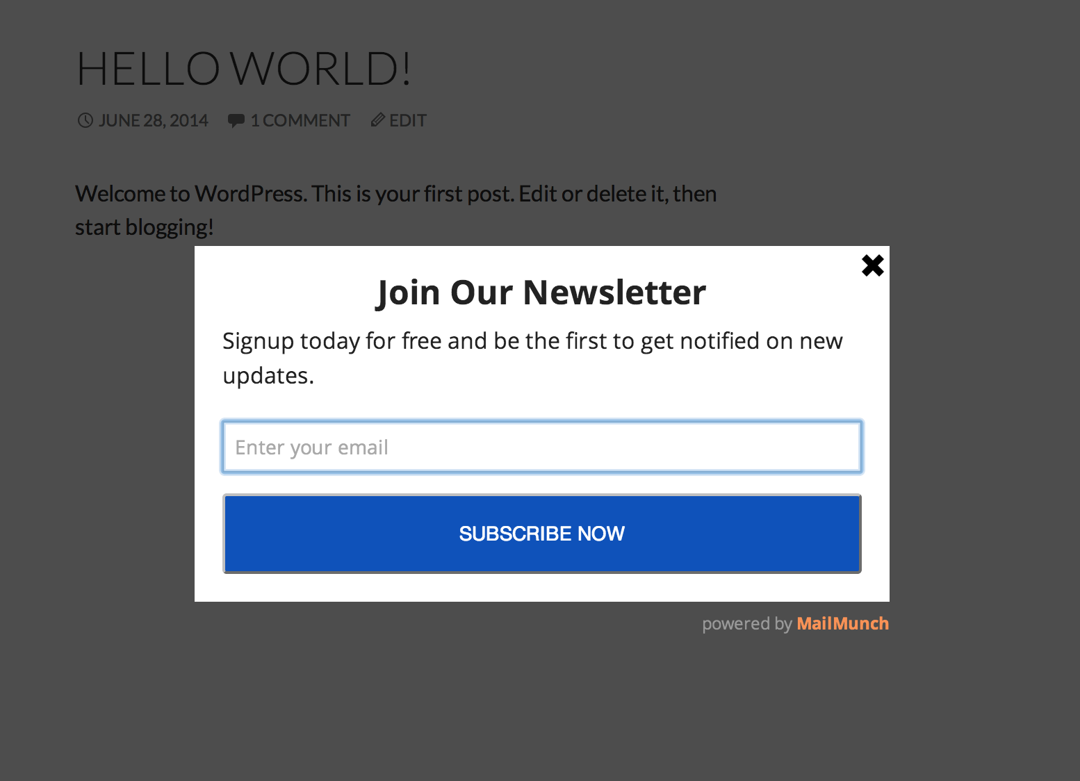 And finally, we have the optin form working live on your blog - increasing your AWeber subscribers :)