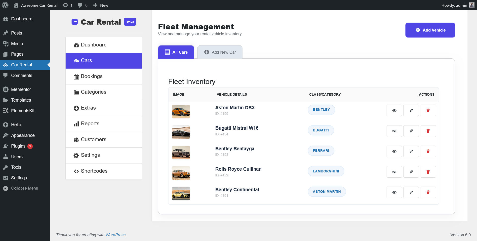 **Customers: Advanced CRM Profiles** - Access detailed customer database info, including contact details, billing addresses, and full lifetime rental history.