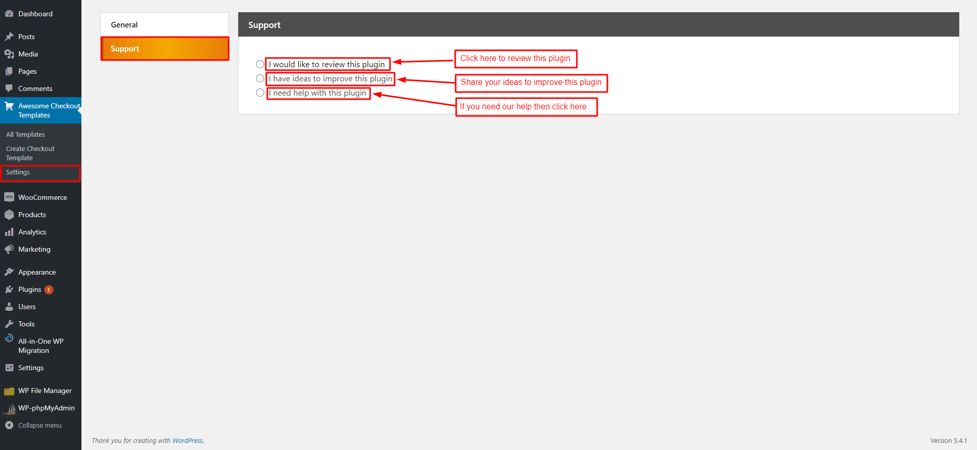 Custom sections