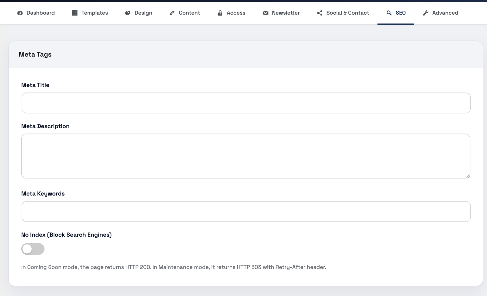 Frontend preview: Aurora template