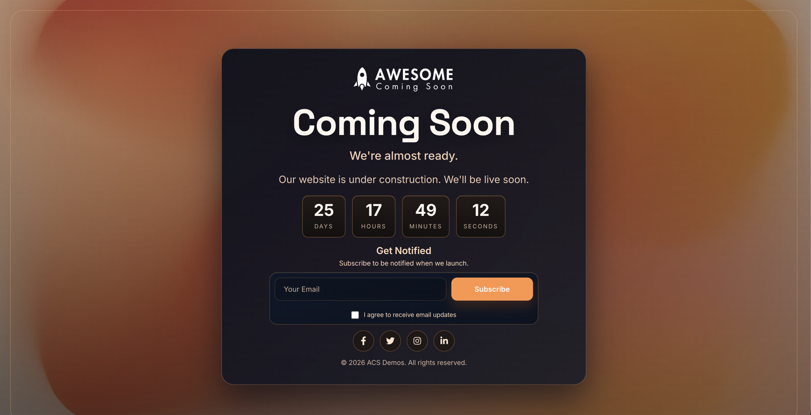Frontend preview: Loft template