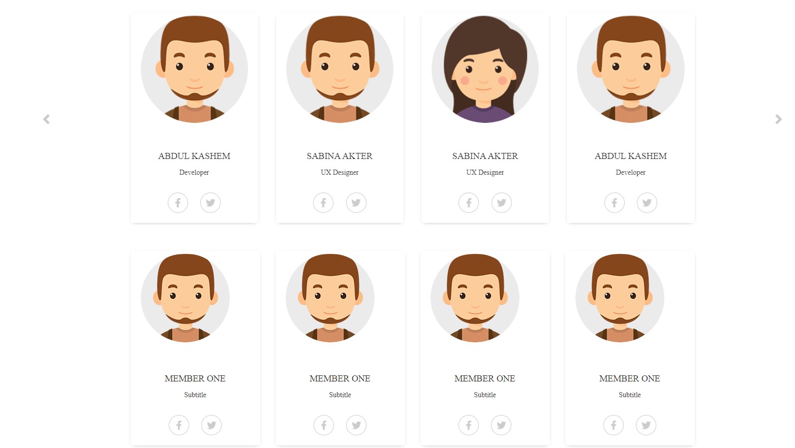 Team Member Single and slider (both)