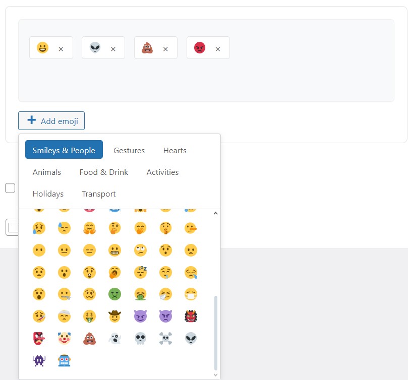 Emoji selector