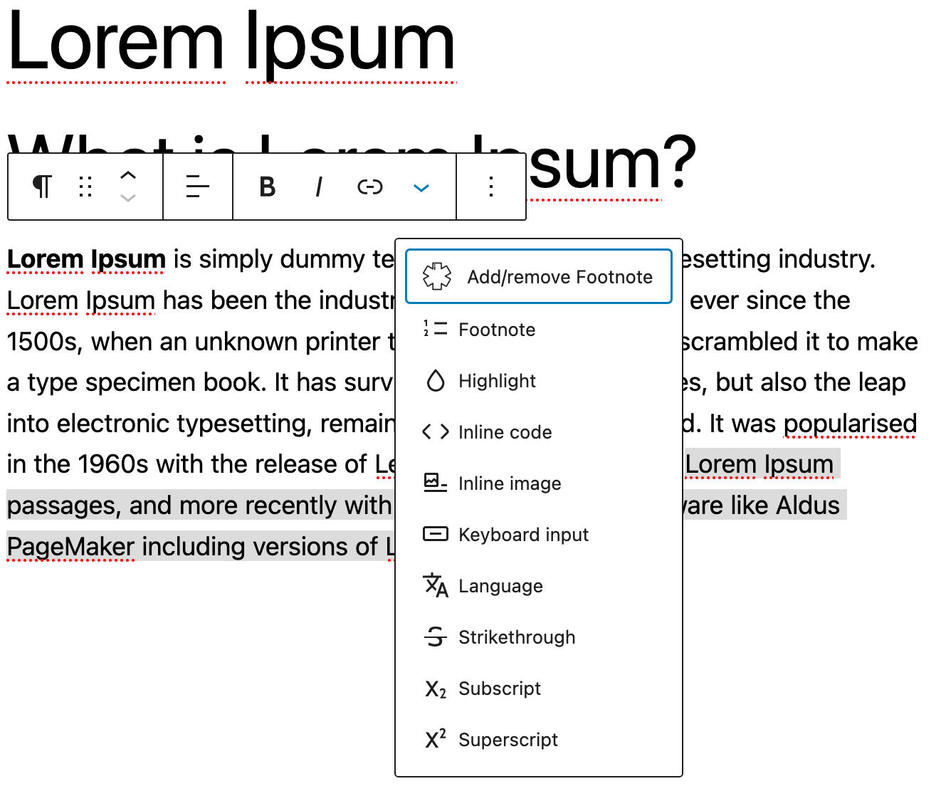 Plugin in Gutenberg editor