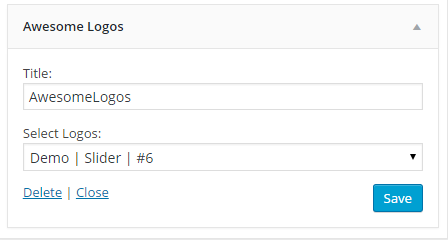 add logo through widget