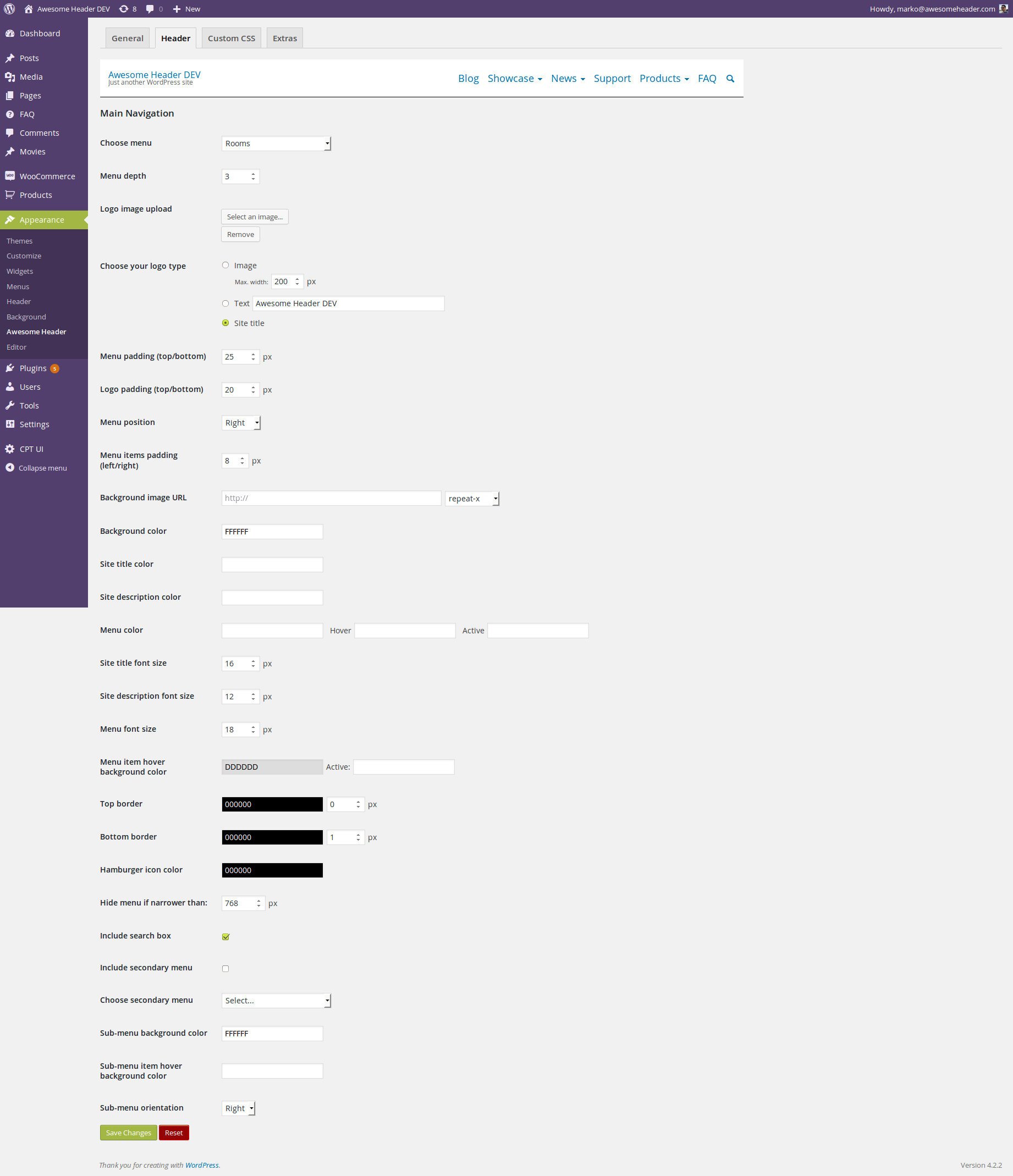 All the options for your sticky header