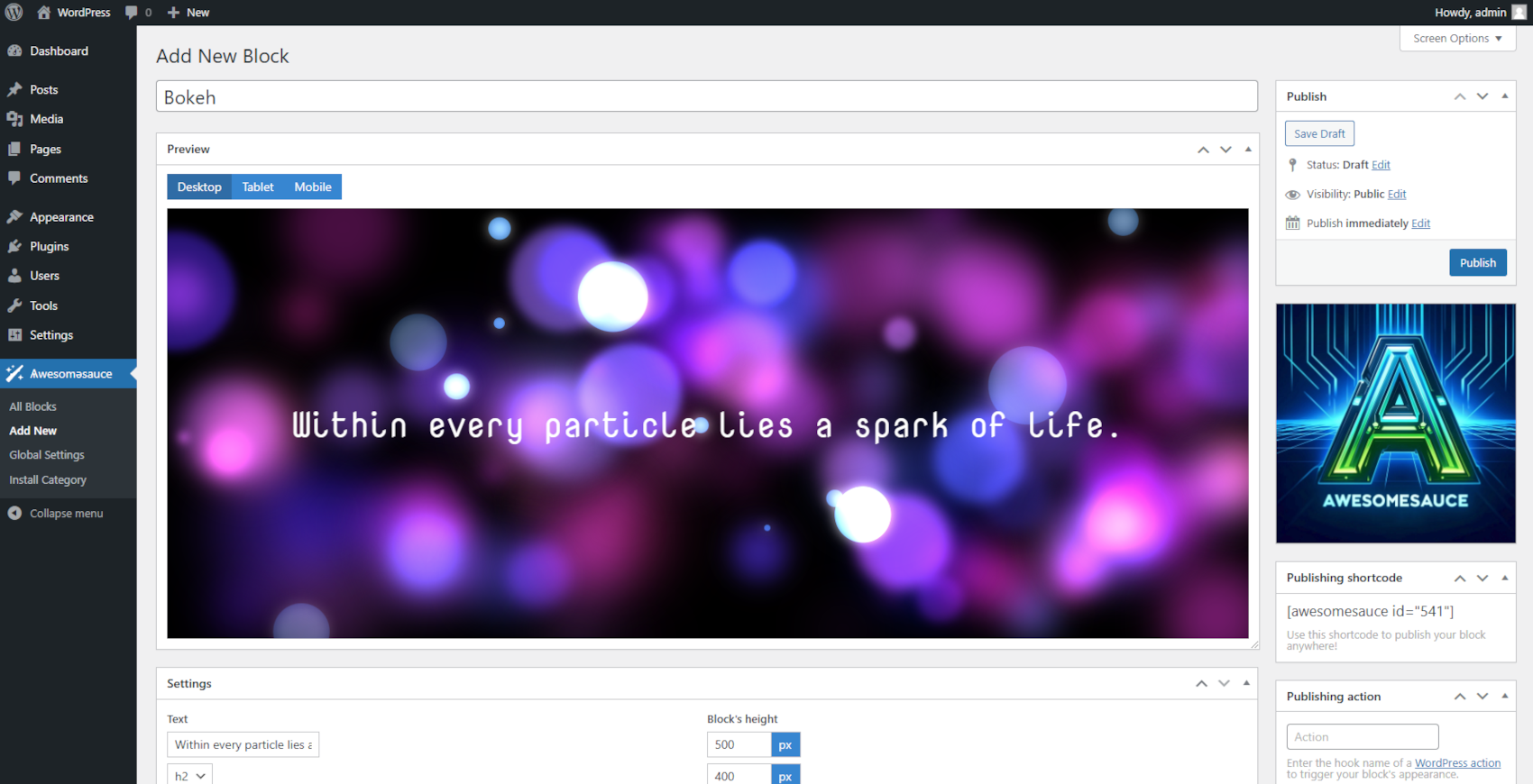 Wow your visitors with a sleek matrix animation for truly unique content.