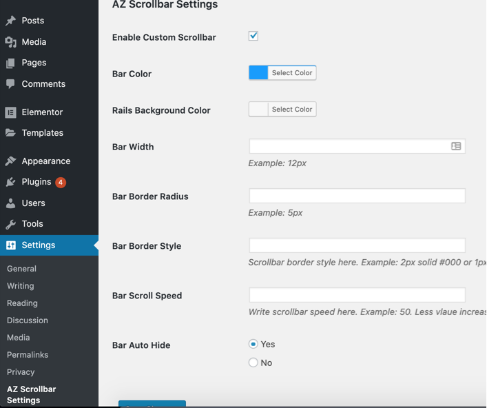 Plugin Options