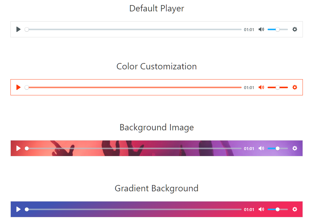Video Player widget/addon styling options (pro)