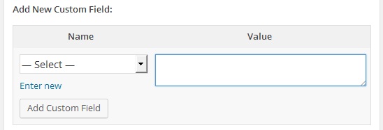 Type in Series as the Name and enter your desired Value and click Add Custom Field. Repeat for the Series Position.