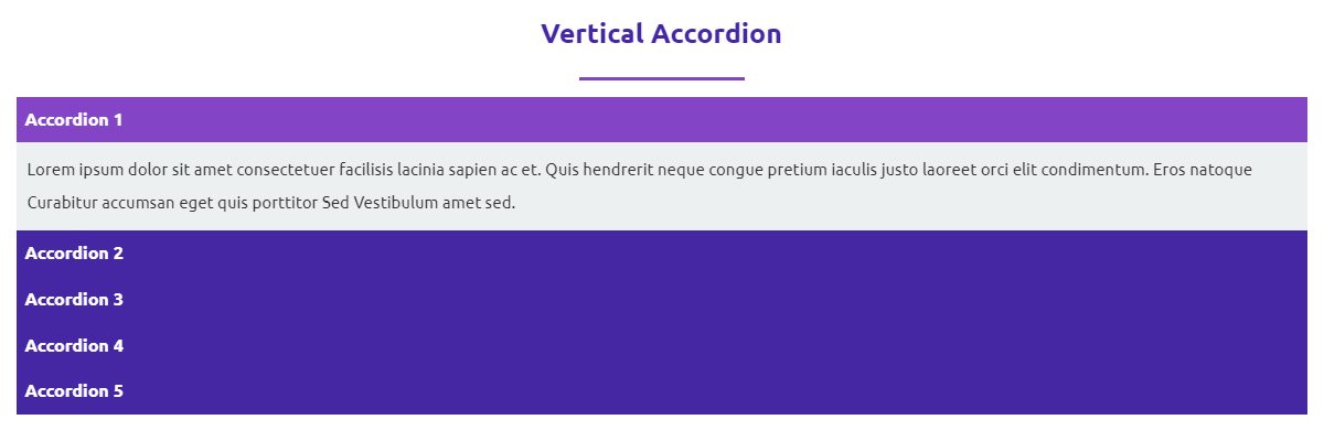 Vertical Accordion