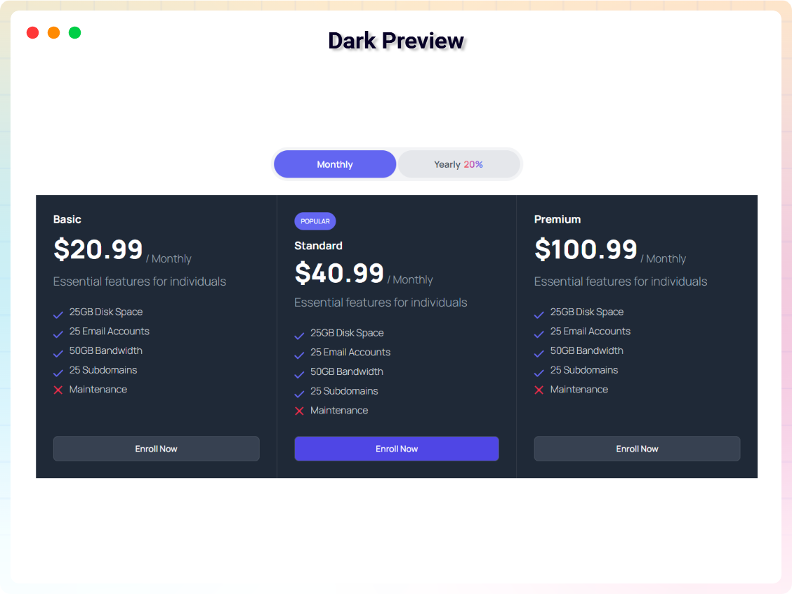 Dark Minimalist Preview
