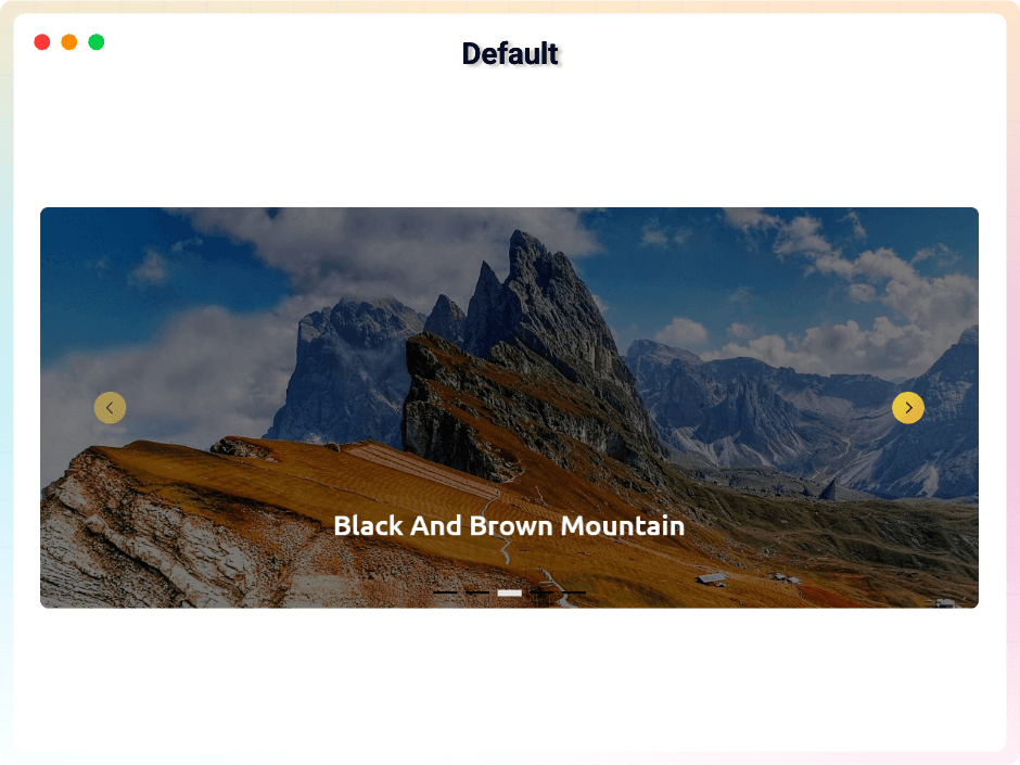 Video Carousel Layout