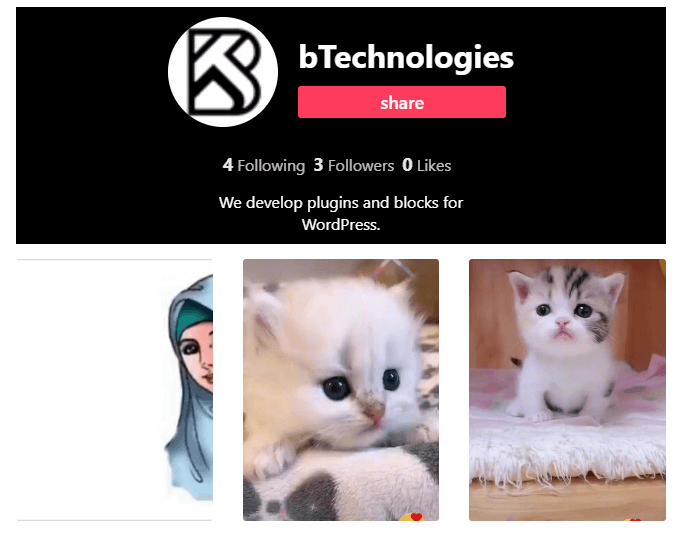 Default profile slider horizontal