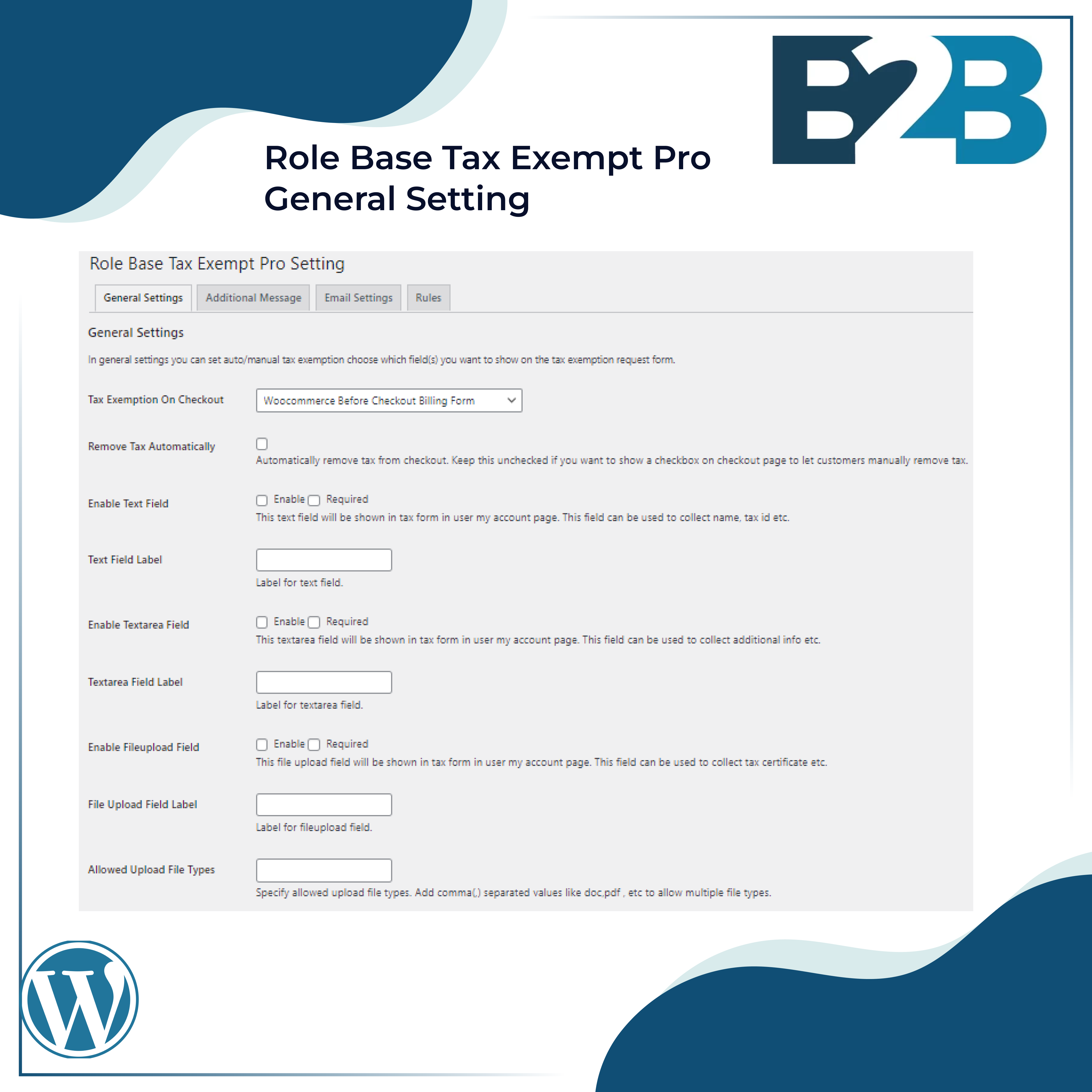 b2b General Setting