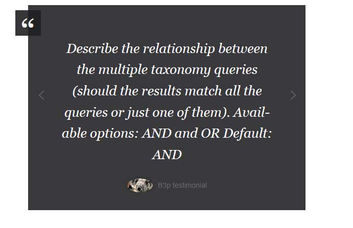 Testimonial in a post.