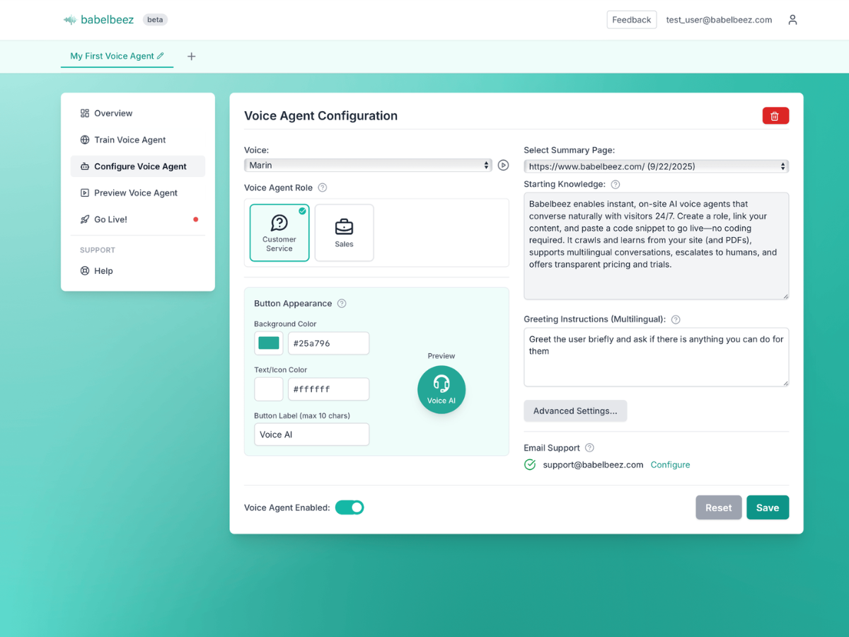 Admin Dashboard: Clear usage tracking and lead management.