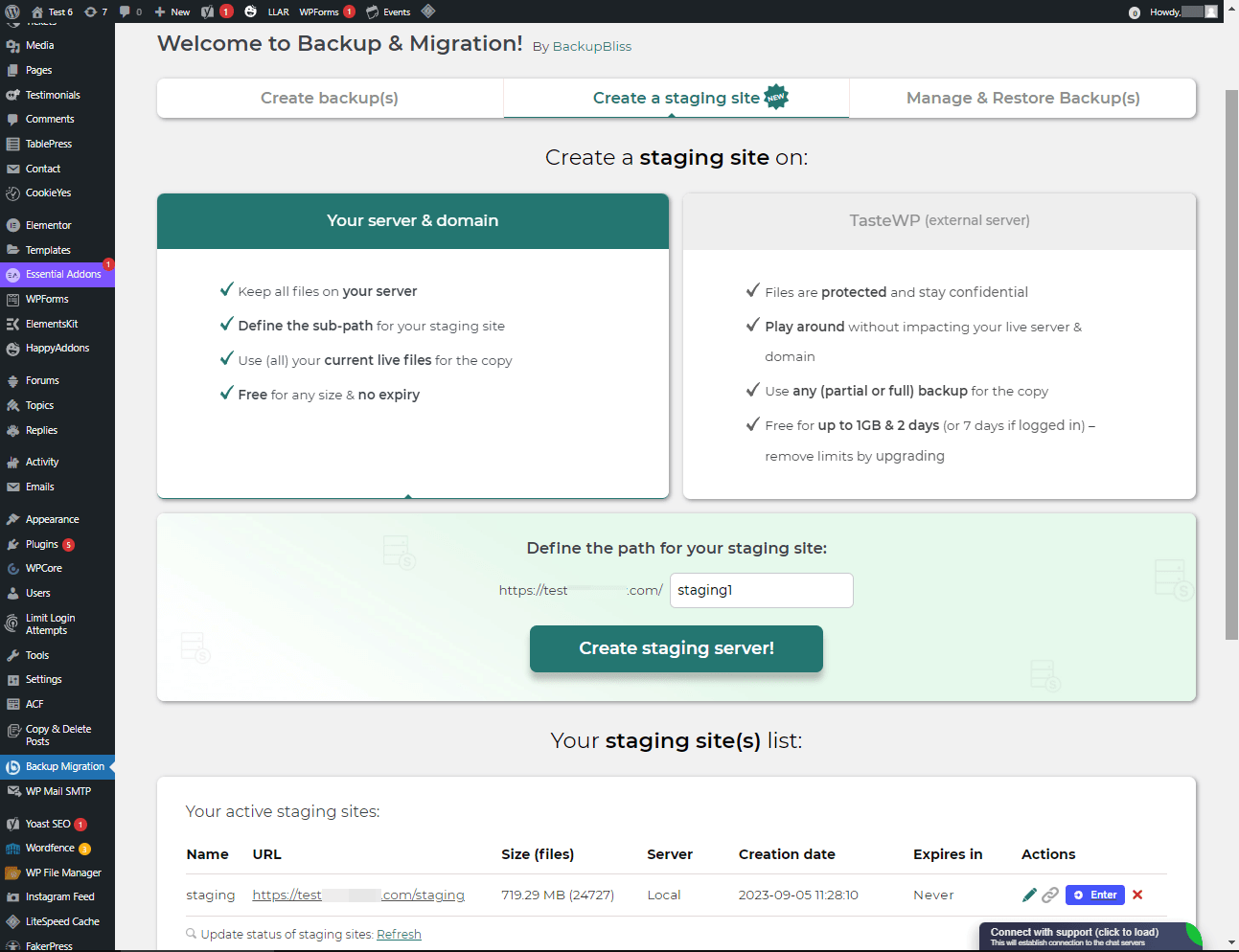 Staging webhelyek