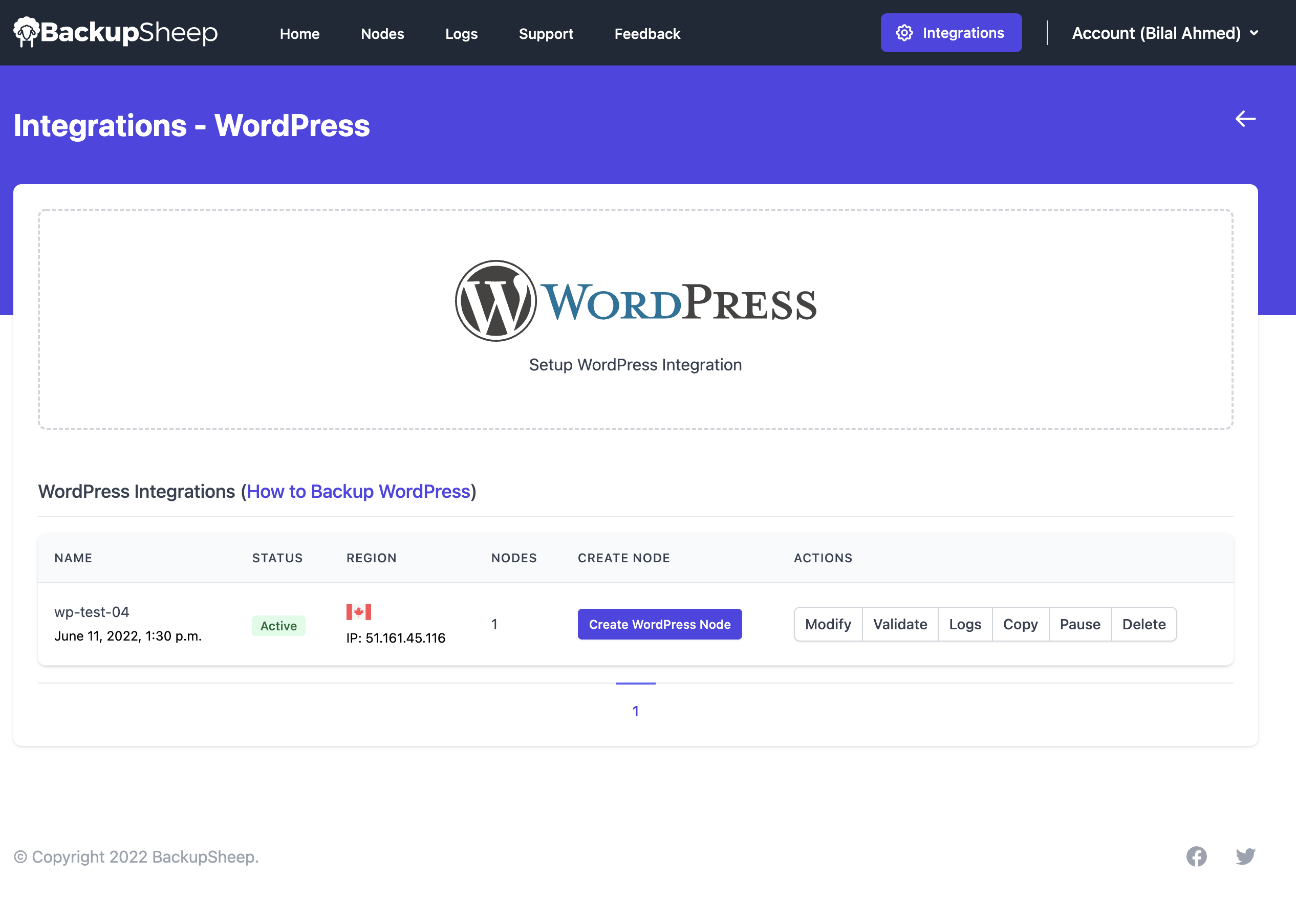 Configure WordPress Integration
