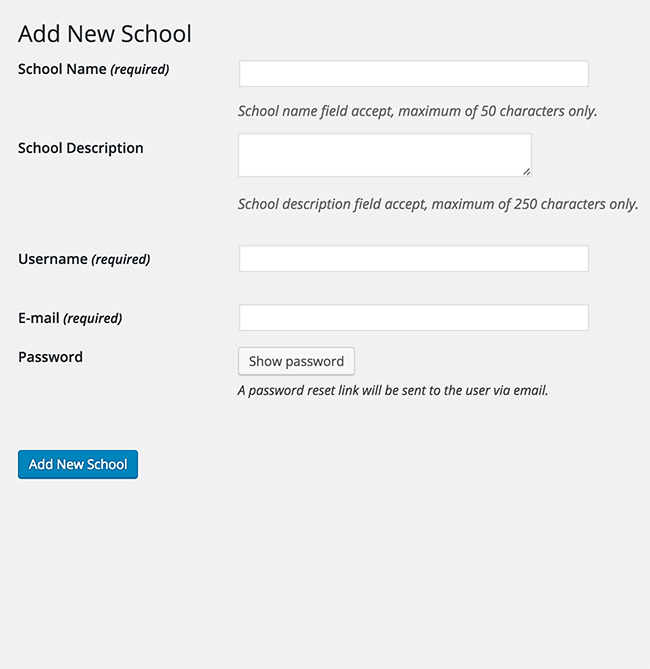 The "Group Management" add-on allows you to create different schools, which act as separate groups where teachers, students, and administrators can be configured.  Each school can be administered independently by the administrators and teachers at the school