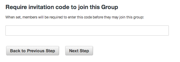 Set Invite Codes from the front-end of the site when creating new BuddyPress Groups.