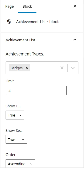 Earned point types on Profile