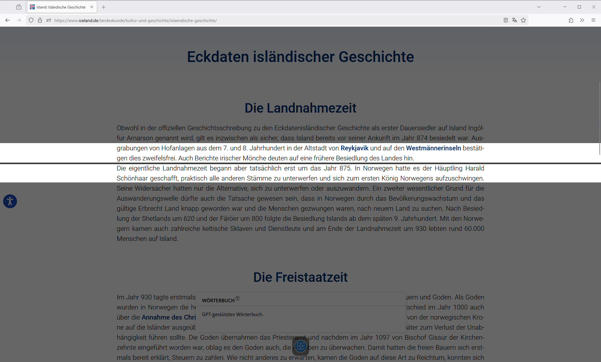 **ADHD Profile Active** – The widget activated with focus-enhancing features for users with ADHD (e.g., simplified content, focus mode).