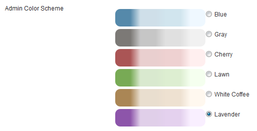 The new colors and clickable gradient