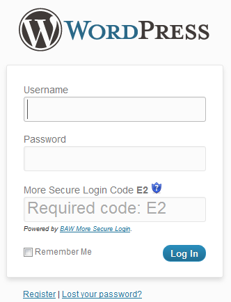The new field on login page